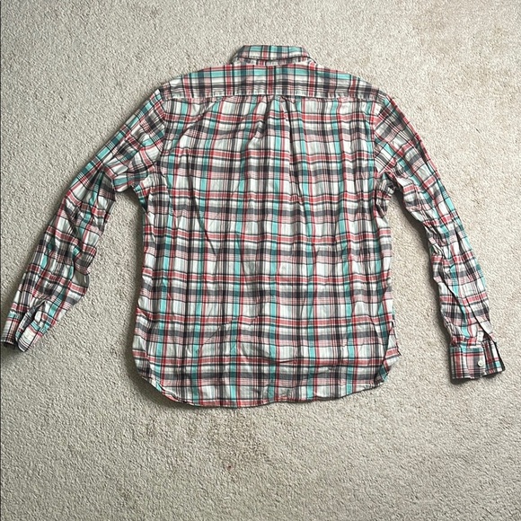 GAP Red and Green Casual Button Down Shirt - Picture 5 of 5